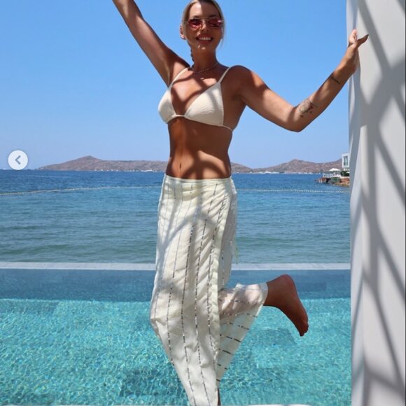 ZARA ZW WOMAN SS25 SEQUIN PAREO SKIRT VIRAL BLOGGER 1255/448/306 LARGE L - Picture 1 of 3